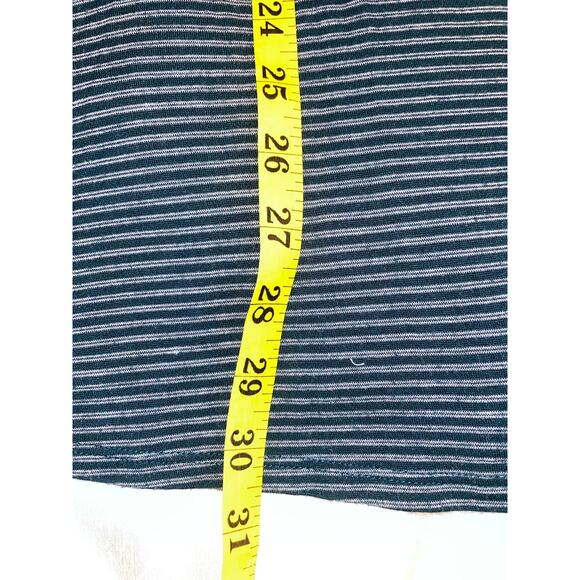 LED Cowl Neck‎ Tunic - Emerald Green w/Stripes - Size M - Made in USA - Soft! - Picture 6 of 8